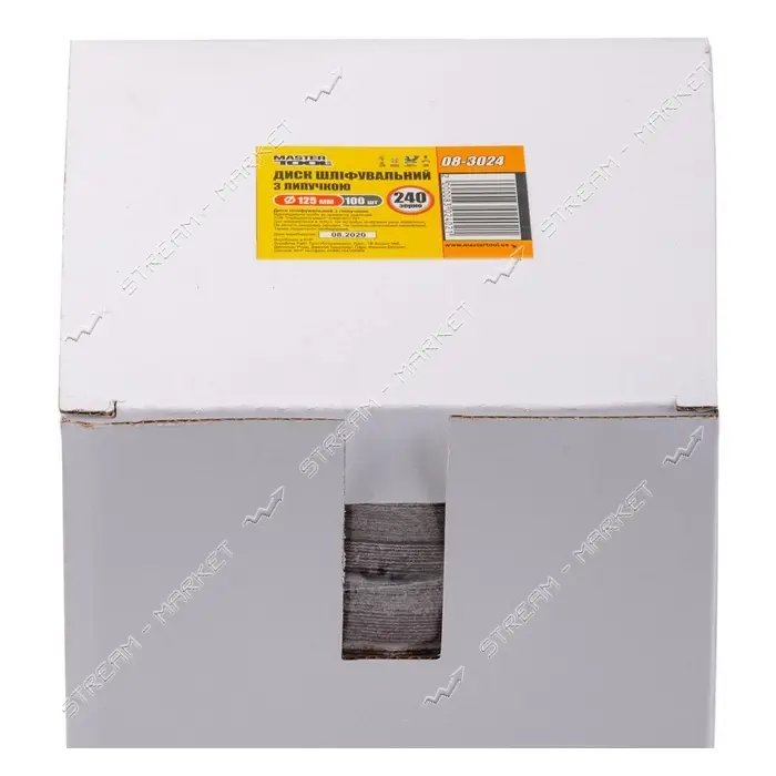 Круг шлифовальный на липучке MasterTool 08-3024 125 мм зерно 240 100шт