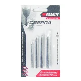 Набор сверл пика по стеклу и плитке Granite 2-01-004 4x60 5x65 6x68 8x70мм 4шт                      