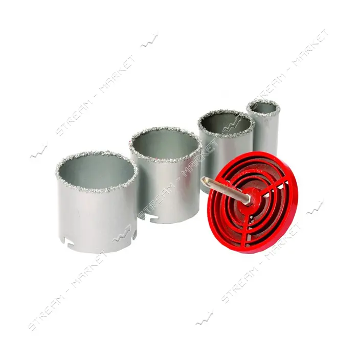 Набор сверл корончатых по плитке с вольфрамовым напылением Granite 2-08-004 33-73мм 4шт