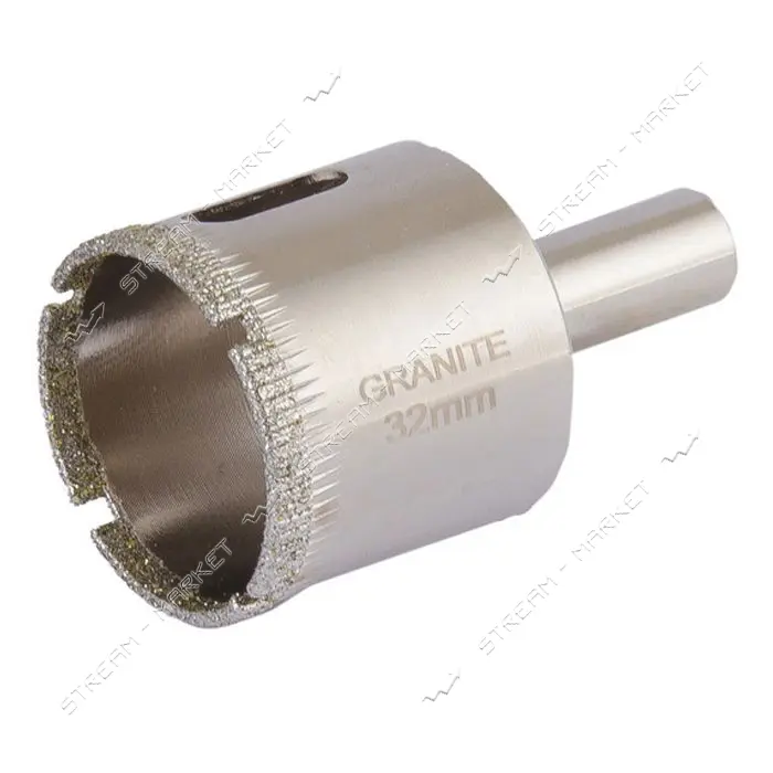 Сверло трубчатое с алмазным напылением по стеклу и плитке Granite 2-01-232 32мм