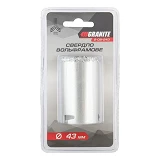 Сверло корончатое для плитки Granite 2-08-243 43мм вольфрамовое напыление                           