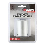Сверло корончатое для плитки Granite 2-08-253 53мм вольфрамовое напыление                           