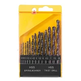 Набор сверл по металлу MasterTool 11-0213 HSS 2-8мм шаг 0.5 в пластиковой коробке 13шт черные