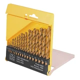 Набор сверл по металлу MasterTool 11-0219 HSS титан 1-10мм шаг 0.5 в пластиковой коробке 19шт       