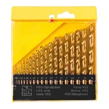 Набор сверл по металлу MasterTool 11-0219 HSS титан 1-10мм шаг 0.5 в пластиковой коробке 19шт       