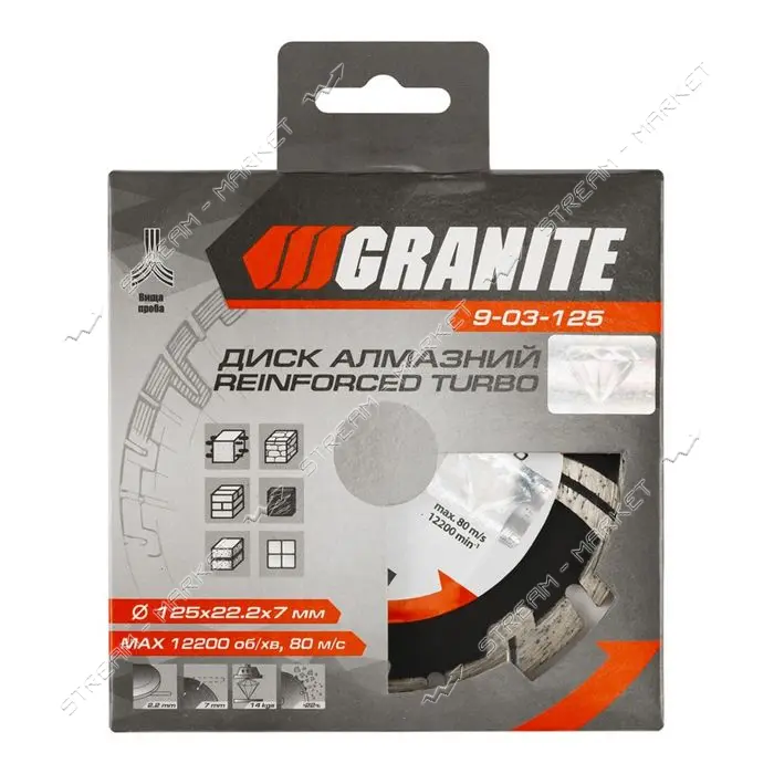 Диск алмазный Granite 9-03-125 Тurbo Reinforced 125мм                                               