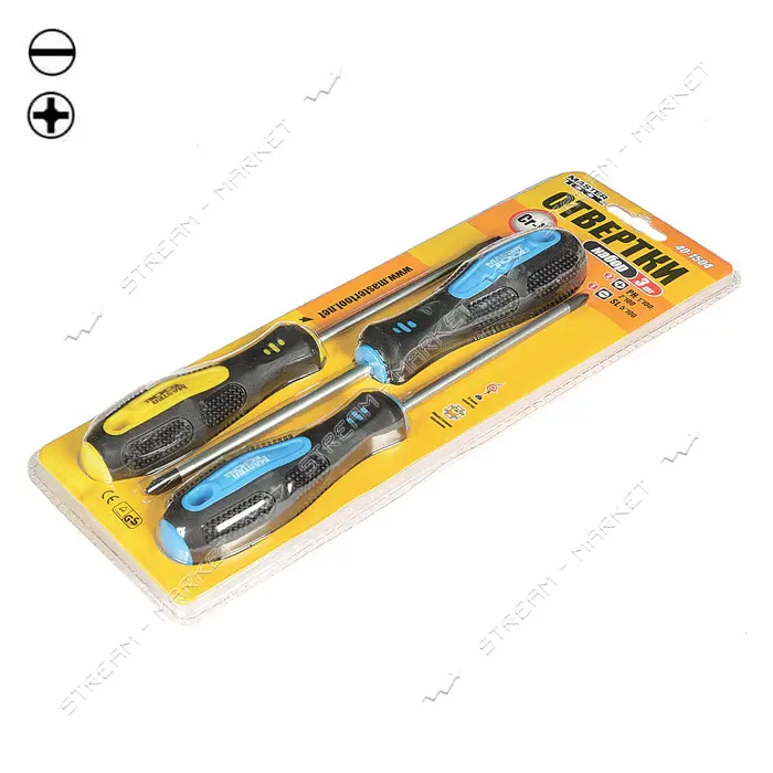 Набор отверток Mastertool 40-1504 РН1x100 2x100 SL5x100                                             