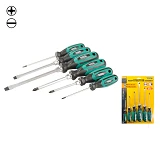 Набор отверток усиленных Mastertool 40-1152 РН0x75 1x18 2x100 SL4x100 6x125 8x150 6шт               