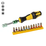 Отвертка в кейсе Mastertool 40-0143 12 насадок