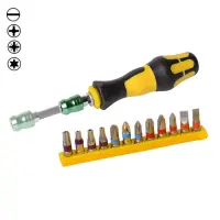 Отвертка в кейсе Mastertool 40-0143 12 насадок                                                      