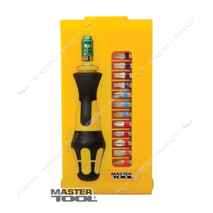 Отвертка в кейсе Mastertool 40-0143 12 насадок