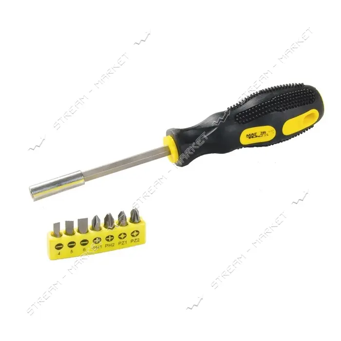 Отвертка магнитнаяMastertool 40-0142 7 насадок 25мм                                                 