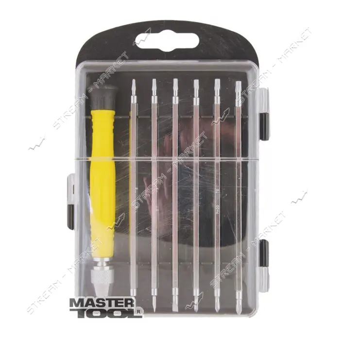 Отвертка прецизионная в кейсе Mastertool 40-0164 6 двусторонних насадок