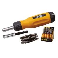 Отвертка с трещоткой Mastertool 40-0518 12 насадок                                                  