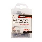 Комплект насадок отверточных Granite 10-05-501 с ограничителем PН2x50мм S2 10шт