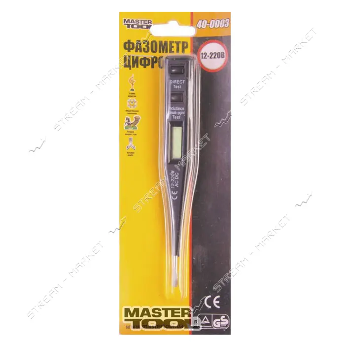 Фазометр Mastertool 40-0003 цифровой 220-240В 155мм
