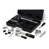 Набор торцевых насадок Mastertool 78-7072 CrV 1/4" и 1/2" с трещеткой 24 зуба 72шт