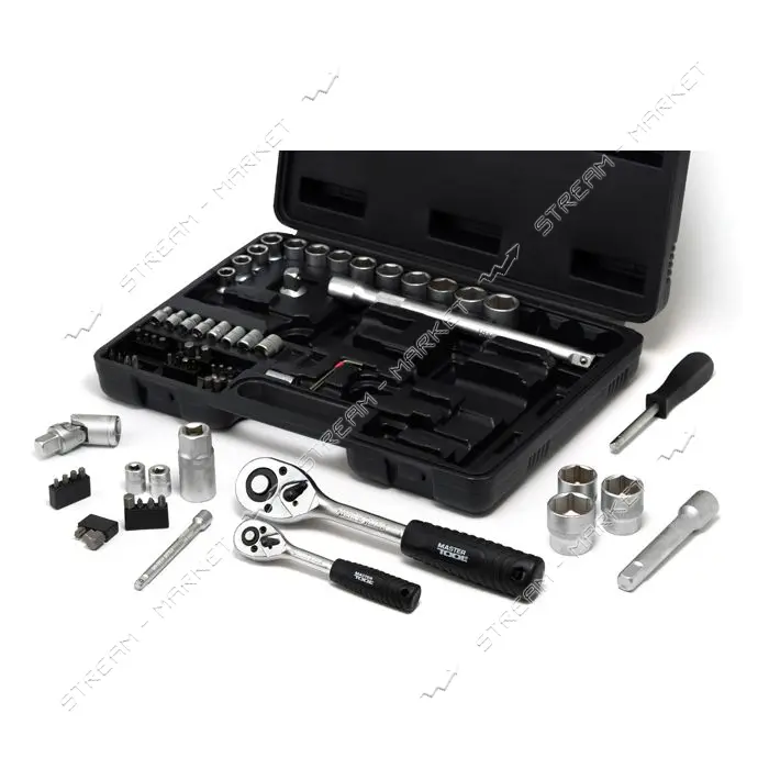 Набор торцевых насадок Mastertool 78-7072 CrV 1/4" и 1/2" с трещеткой 24 зуба 72шт