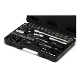 Набор торцевых насадок Mastertool 78-7072 CrV 1/4" и 1/2" с трещеткой 24 зуба 72шт