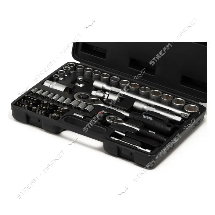 Набор торцевых насадок Mastertool 78-7072 CrV 1/4" и 1/2" с трещеткой 24 зуба 72шт