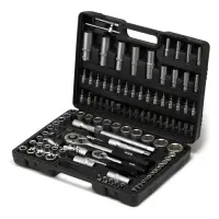 Набор торцевых насадок Mastertool 78-7108 CrV 1/4" и 1/2" с трещеткой 24 зуба 108шт