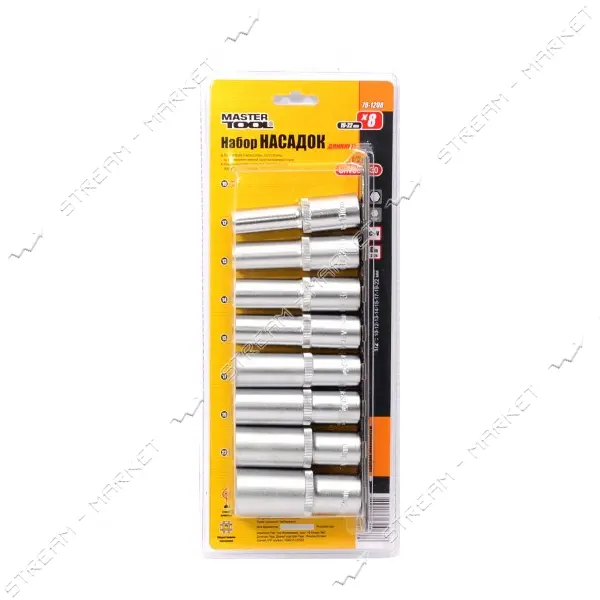 Набор насадок длинных торцевых Mastertool 78-1208 1/2" 8шт
