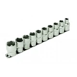 Набор насадок Mastertool 78-1211 CrV 6-гранных торцевых 1/2" 10шт                                   