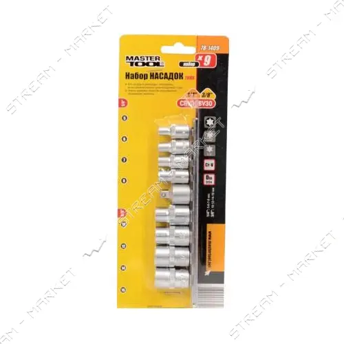 Набор торцевых насадок Mastertool 78-1409 E-Torx 9шт
