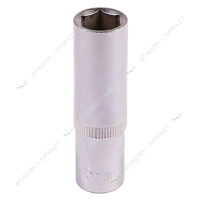 Насадка торцевая Mastertool 78-0515 6-гранная удлиненная 1/2" 15мм CRV