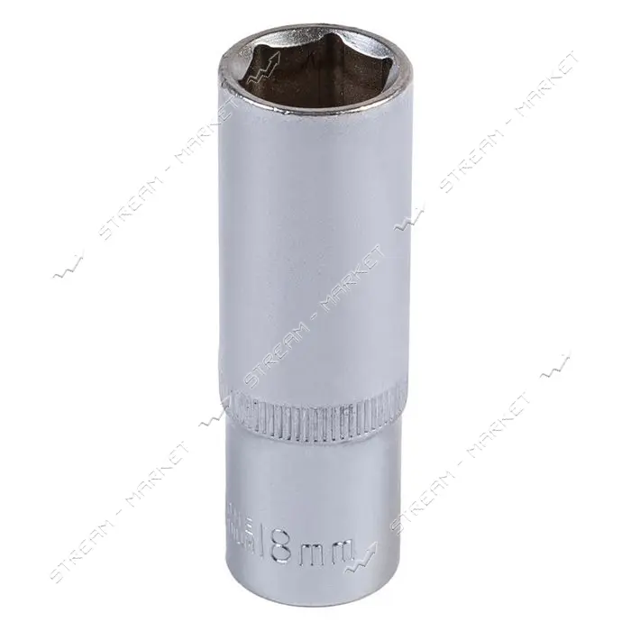 Насадка торцевая Mastertool 78-0518 6-гранная удлиненная 1/2" 18мм CRV                              