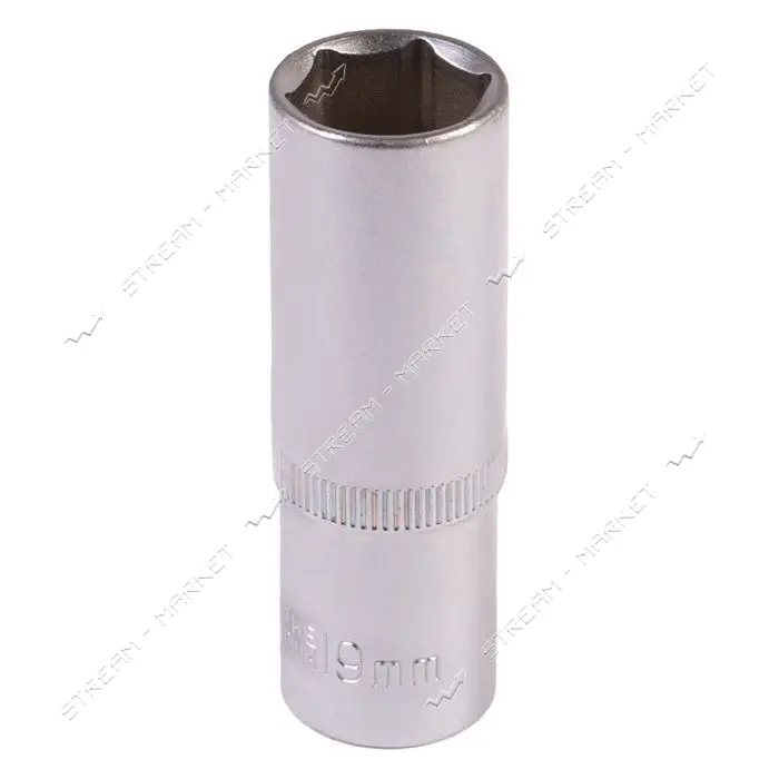 Насадка торцевая Mastertool 78-0519 6-гранная удлиненная 1/2" 19мм CRV                              
