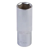 Насадка торцевая Mastertool 78-0521 6-гранная удлиненная 1/2" 21мм CRV