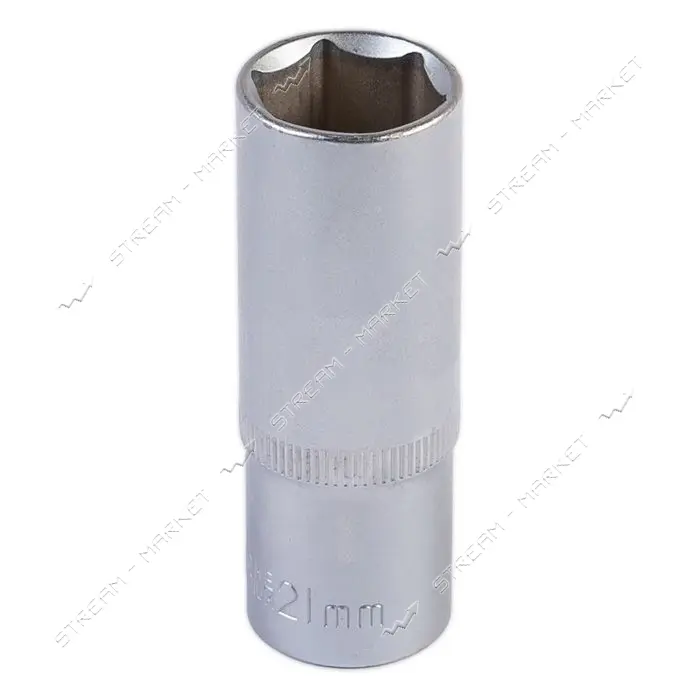 Насадка торцевая Mastertool 78-0521 6-гранная удлиненная 1/2" 21мм CRV