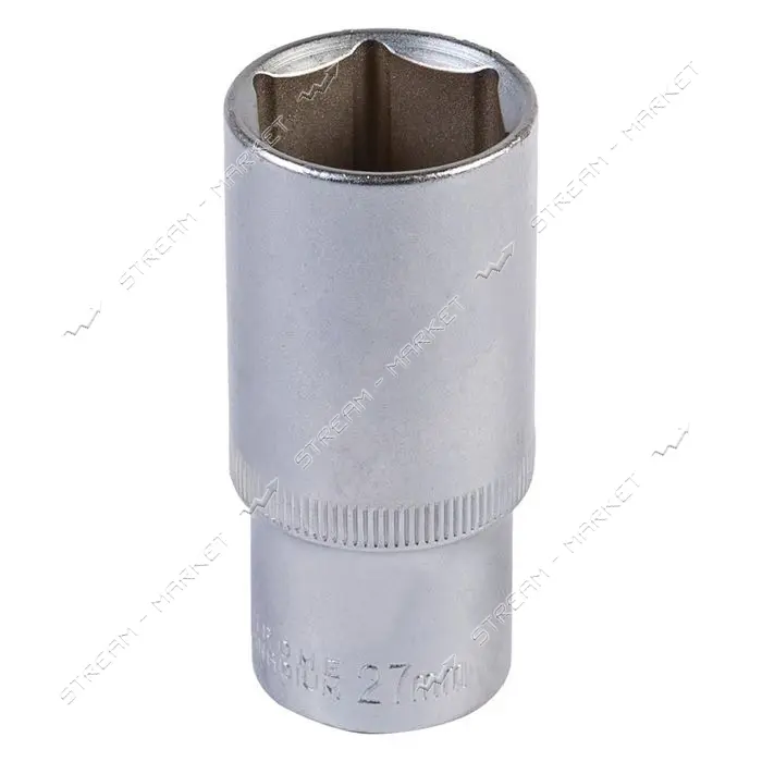 Насадка торцевая Mastertool 78-0527 6-гранная удлиненная 1/2" 27мм CRV