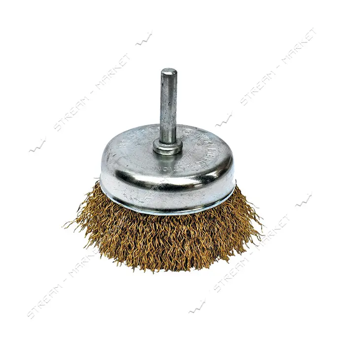 Щетка чашеобразная Mastertool 19-7405 из рифленой проволоки d50мм со стержнем 1/4"                  