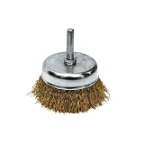 Щетка чашеобразная Mastertool 19-7410 из рифленой проволоки d100мм со стержнем 1/4"                 