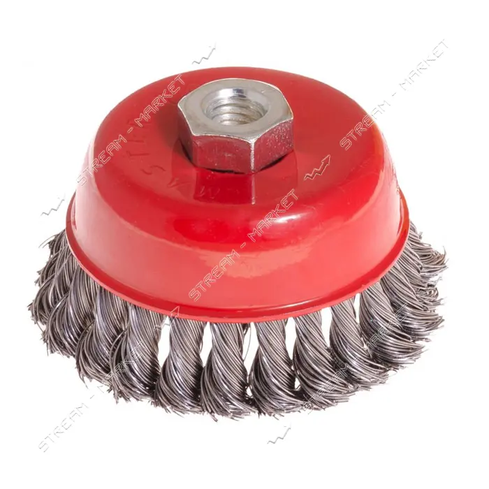Щетка чашеобразная Mastertool 19-7010 из плетеной проволоки d100мм М14