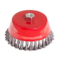 Щетка чашеобразная Mastertool 19-7015 из плетеной проволоки d150мм М14                              
