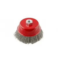 Щетка чашеобразная Mastertool 19-7206 из рифленой проволоки d65мм М14                               