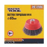 Щетка чашеобразная Mastertool 19-7206 из рифленой проволоки d65мм М14                               
