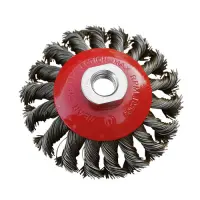 Щітка конусна Mastertool 19-8011 із плетеного дроту d115мм М14