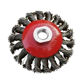 Щетка конусная Mastertool 19-8012 из плетеной проволоки d125мм М14                                  