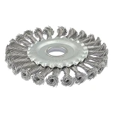 Щетка дисковая Mastertool 19-9012 из плетеной проволоки d125x22.2мм                                 