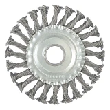 Щетка дисковая Mastertool 19-9012 из плетеной проволоки d125x22.2мм                                 