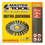 Щетка дисковая Mastertool 19-9012 из плетеной проволоки d125x22.2мм                                 