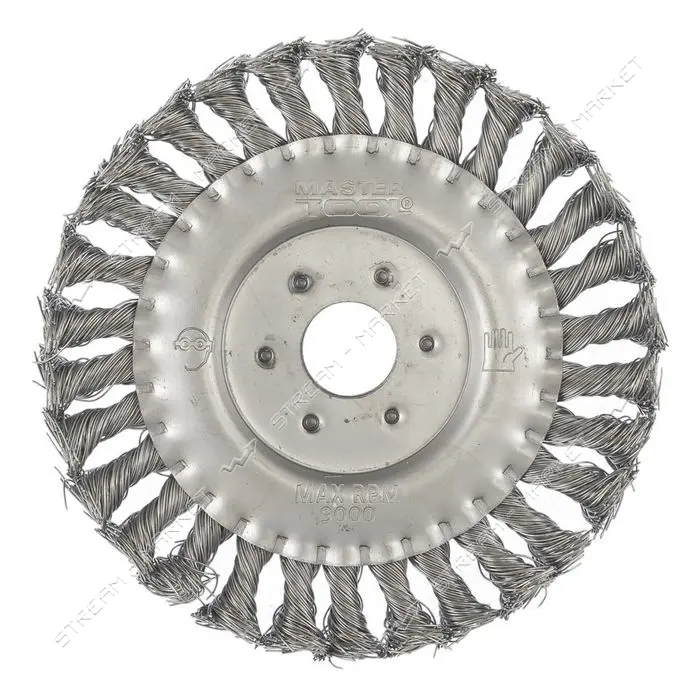 Щетка дисковая Mastertool 19-9015 из плетеной проволоки d150x22.2мм                                 