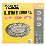 Щетка дисковая Mastertool 19-9015 из плетеной проволоки d150x22.2мм                                 