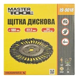 Щетка дисковая Mastertool 19-9018 из плетеной проволоки d180x22.2мм                                 