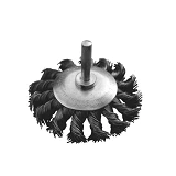 Щетка конусная из плетеной проволоки Mastertool 19-9307 D 75 со стержнем 1/4"