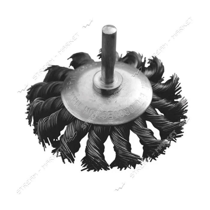 Щетка конусная из плетеной проволоки Mastertool 19-9310 D100 со стержнем 1/4"